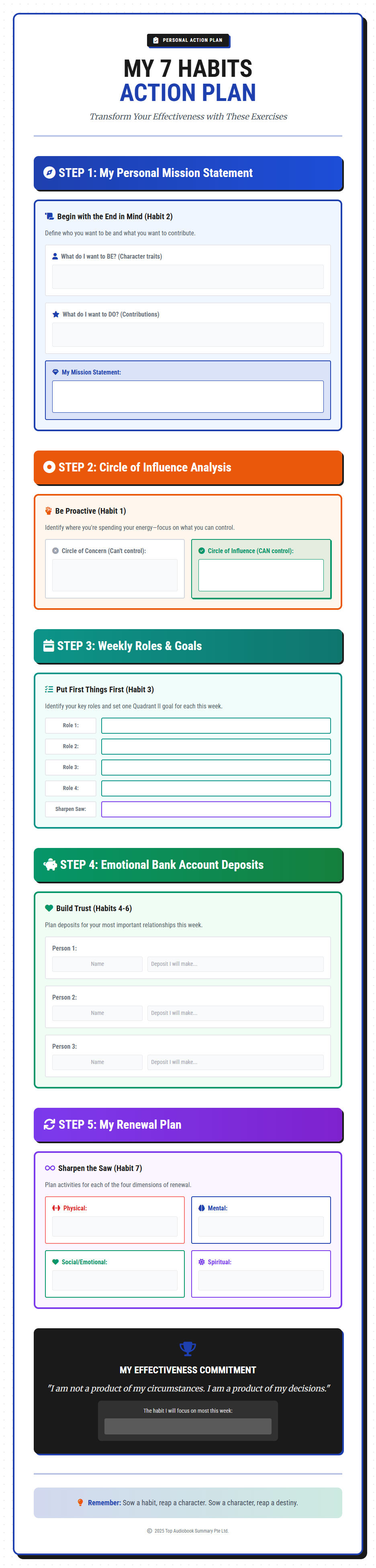 Personal Action Plan Preview